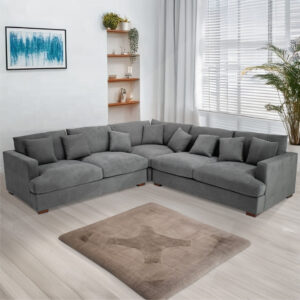 Crescent Corner Fabric Lounge Suite
