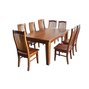 Solid NZ Pine Dining Suite 9 piece