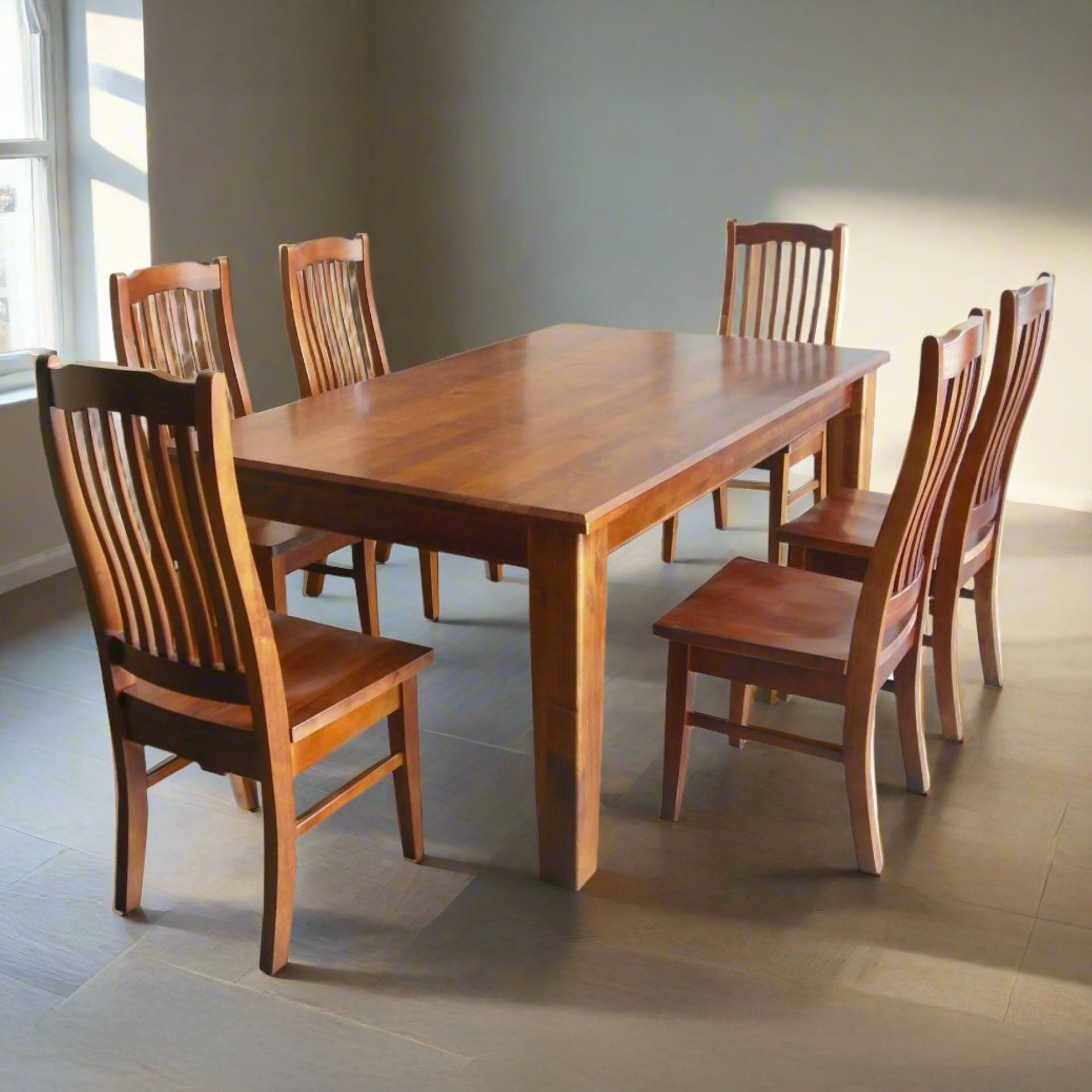 Solid NZ Pine Dining Suite 7 piece