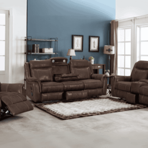 Merlin Recliner Lounge Suite - Brown
